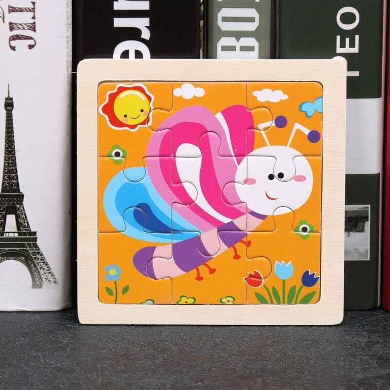 Kids Wooden Puzzle - Cartoon Animal - RoniCorn