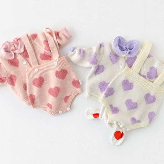 Loving Heart Coat & Romper Set For Baby Girls - RoniCorn