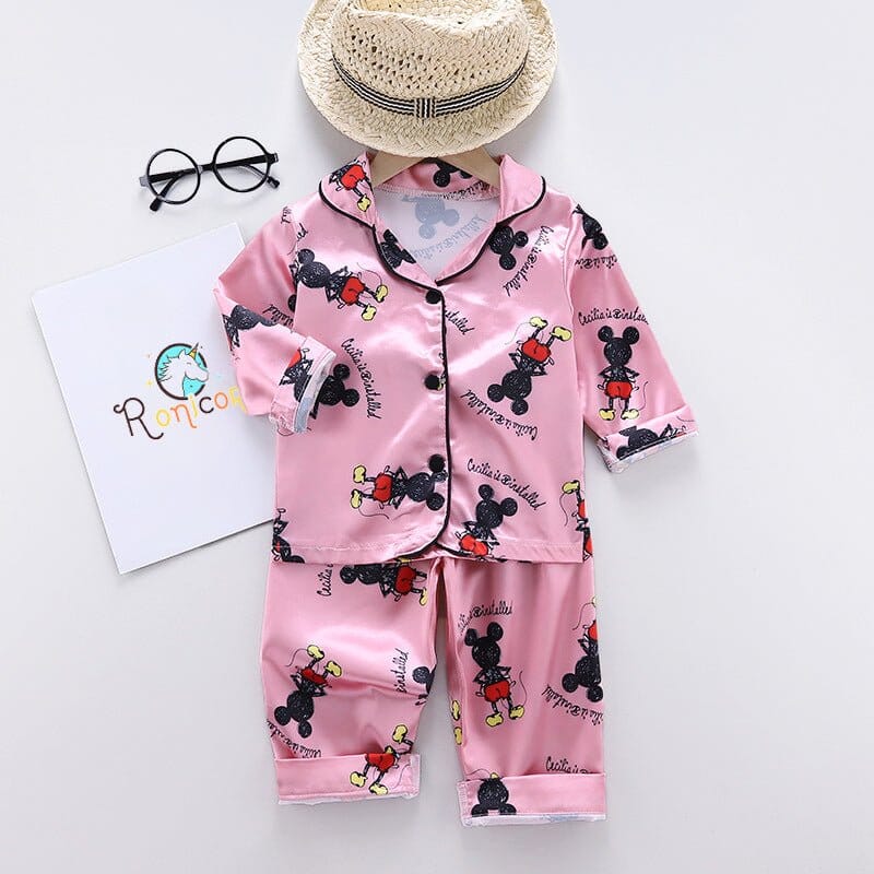 Mickey mouse satin discount pajamas