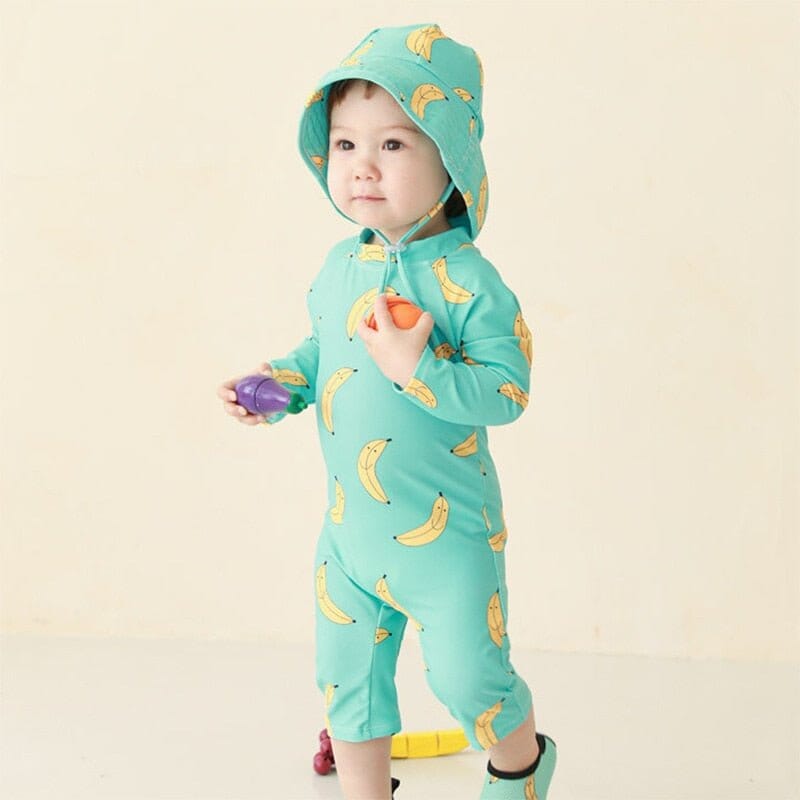 One-Piece Swimsuit and Hat Set for Children - RoniCorn