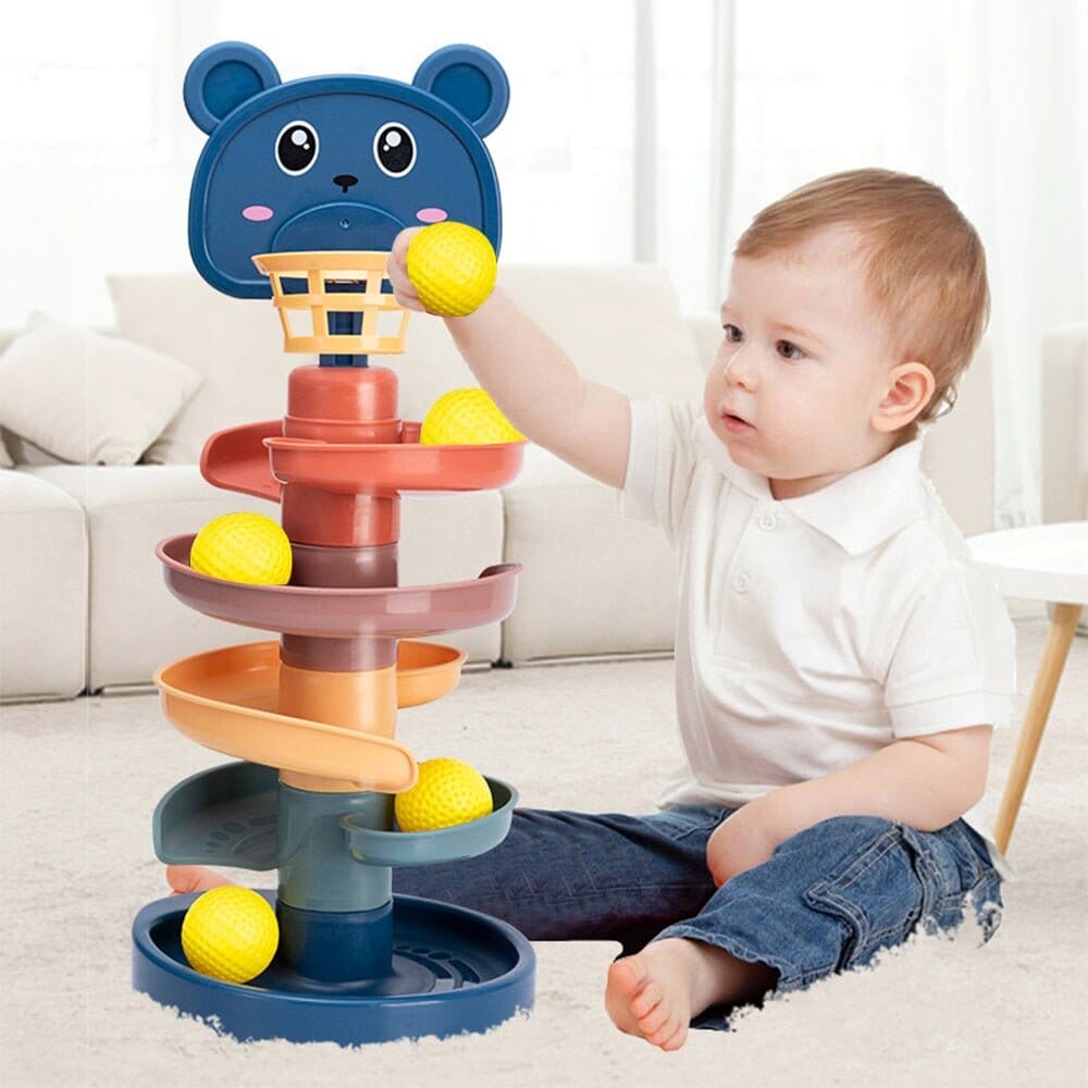 Rolling Ball Pile Tower For Kids - RoniCorn