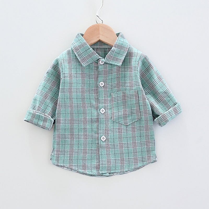 Striped Cotton Shirt for Baby Boys - Perfect for Spring - RoniCorn