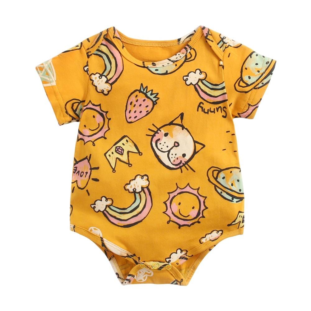 Summer Cotton Cartoon Bodysuits for Baby Boys and Girls - RoniCorn
