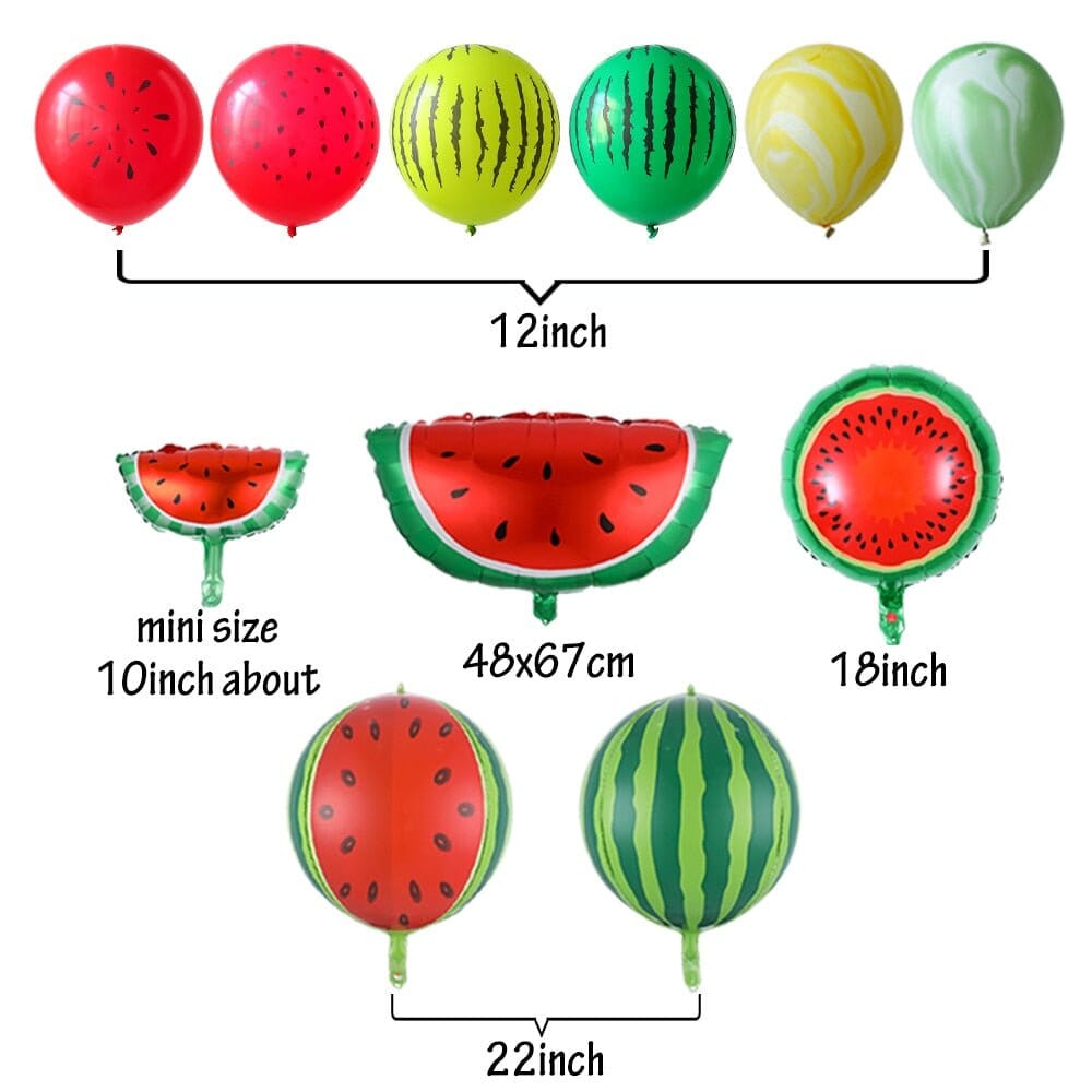 TropiCool 12Pcs Watermelon Balloon Ensemble - RoniCorn